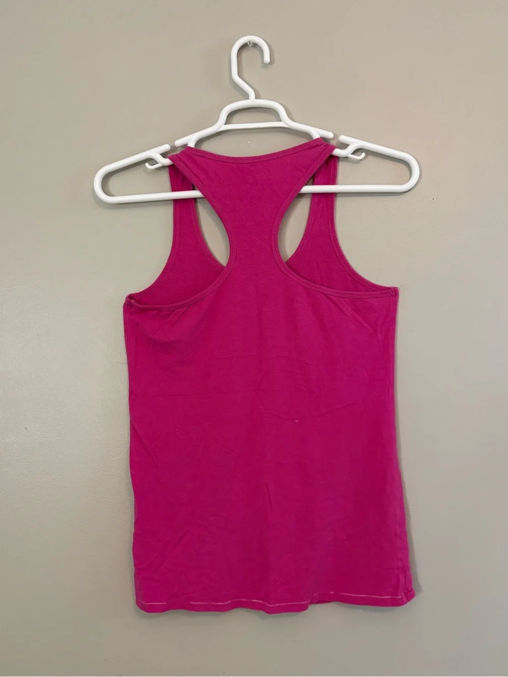 ALO Yoga Hot Pink Racerback Tank with White Geaux Fishin' Chix Graphic